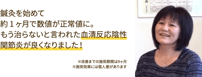 鍼灸を初めて約1ヶ月で数値が正常値に