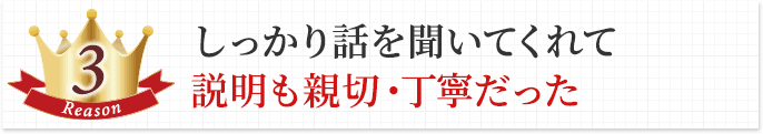 説明も親切・丁寧だった